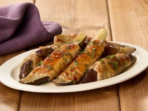 なすの肉巻きロール